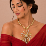 Celestial Burst Statement Collar Necklace - View 1