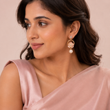 Blush Bloom Pearl Drop Earrings - View 1