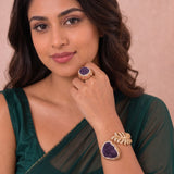 Midnight Luxe Druzy Bracelet & Statement Ring Set - View 2