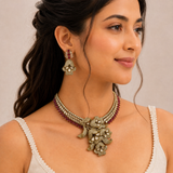 Ruby Bloom American Diamond Necklace Set - View 2