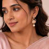 Blush Bloom Pearl Drop Earrings - View 2