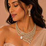 Celestia Luxe American Diamond Necklace Set - View 2