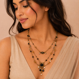 Vintage Noir Layered Pendant Necklace - View 2