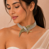 Majestic Bird Crystal Choker Necklace - View 2