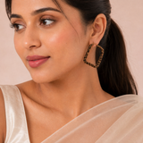 Wild Luxe Leopard Square Hoop Earrings - View 2