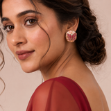 Flutter Bloom Enamel Hoop Earrings - View 2