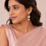 Blush Bloom Pearl Drop Earrings - View 3