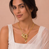 Seoul Minimalist Molten Abstract Pendant Necklace - View 3
