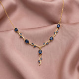Tulip Sapphire Vine Y-Drop Necklace - View 4