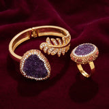 Midnight Luxe Druzy Bracelet & Statement Ring Set - View 4