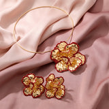 Scarlet Bloom Statement Choker Set - View 4