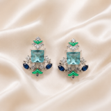 Aqua Royale Stud Earrings - View 4