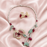 Crimson Bloom Luxe AD Necklace Set - View 4