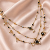 Vintage Noir Layered Pendant Necklace - View 4