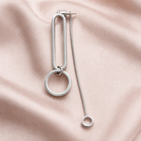 Aureon Silver Geometric Drop Earrings - View 5