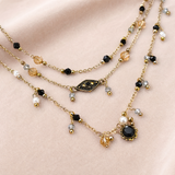 Vintage Noir Layered Pendant Necklace - View 5