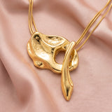 Seoul Minimalist Molten Abstract Pendant Necklace - View 5