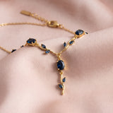 Tulip Sapphire Vine Y-Drop Necklace - View 5