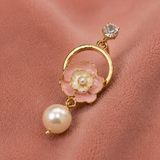 Blush Bloom Pearl Drop Earrings - View 5
