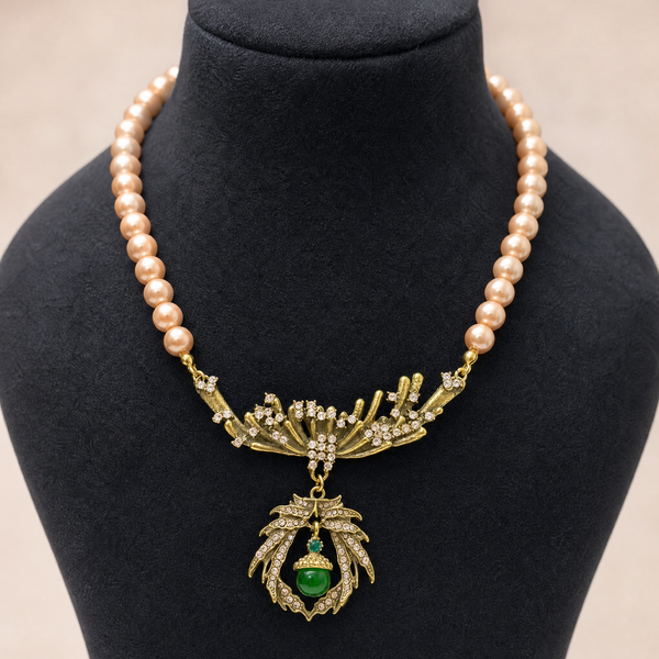 Emerald Pearl Heritage Necklace Set - View 5