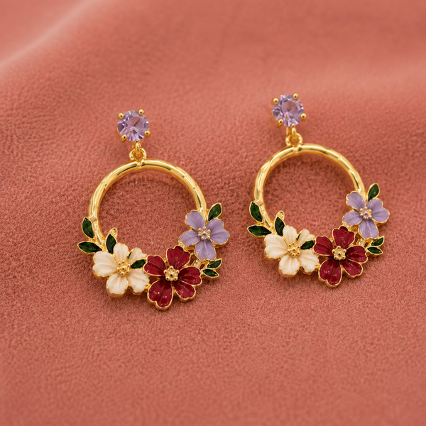 Fioritura Floral Wreath Earrings - View 5